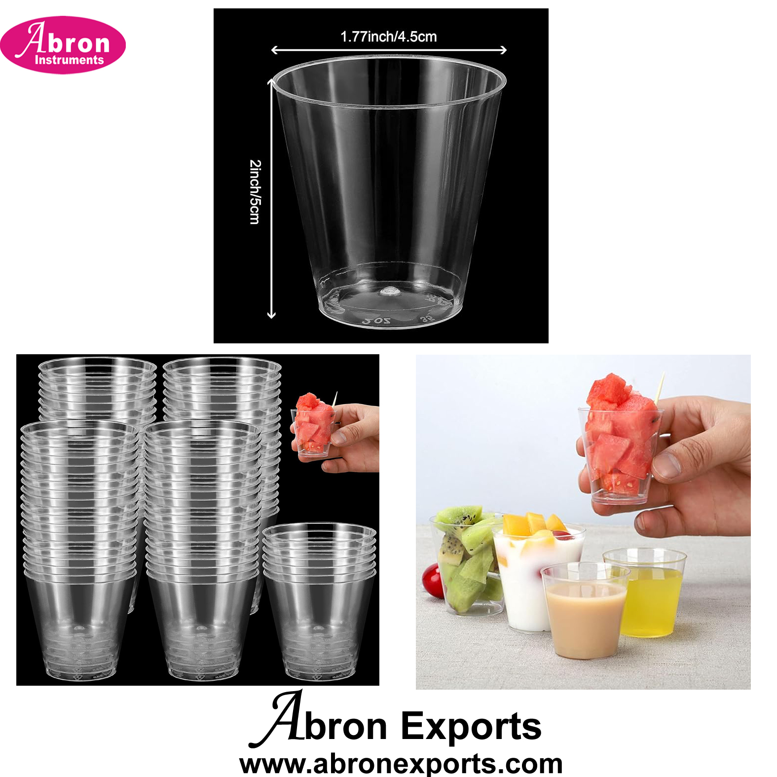 Disposable Cups Glass Superior 2 Ox 100pc clDisposable Cups Glass Superior 2 Ox 100pc clear for Hot Coffee or Iced Beverage Drinking Water Juice or Tea Abron AC-596CU2Z 